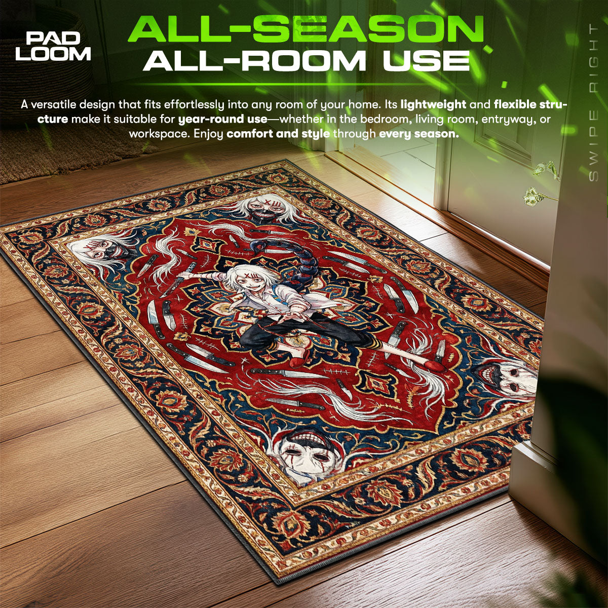 Juuzou Suzuya Scythe Rug - Tokyo Ghoul Chair Mat