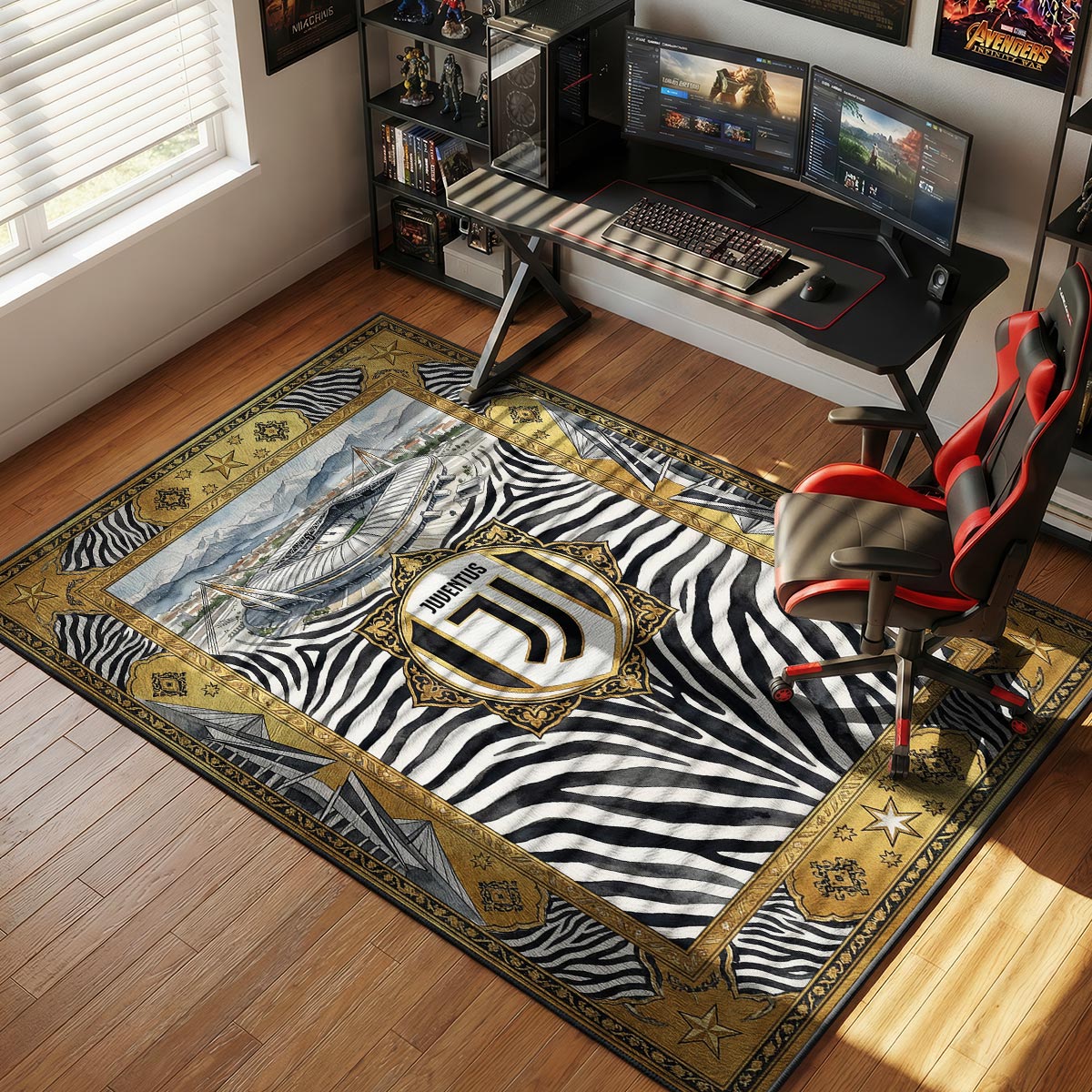Juventus Zebra Stadium Streetwear Floor rug — main product view