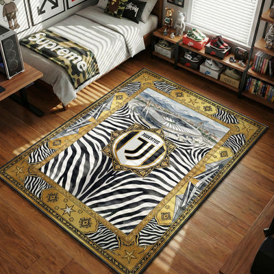 Juventus Zebra Stadium Rug - Streetwear Floor Mat