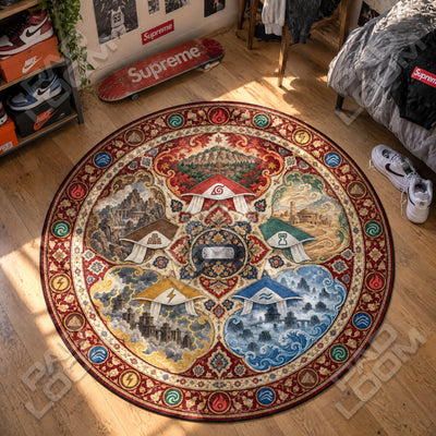 Kage Elemental Round Rug - Naruto Chair Mat