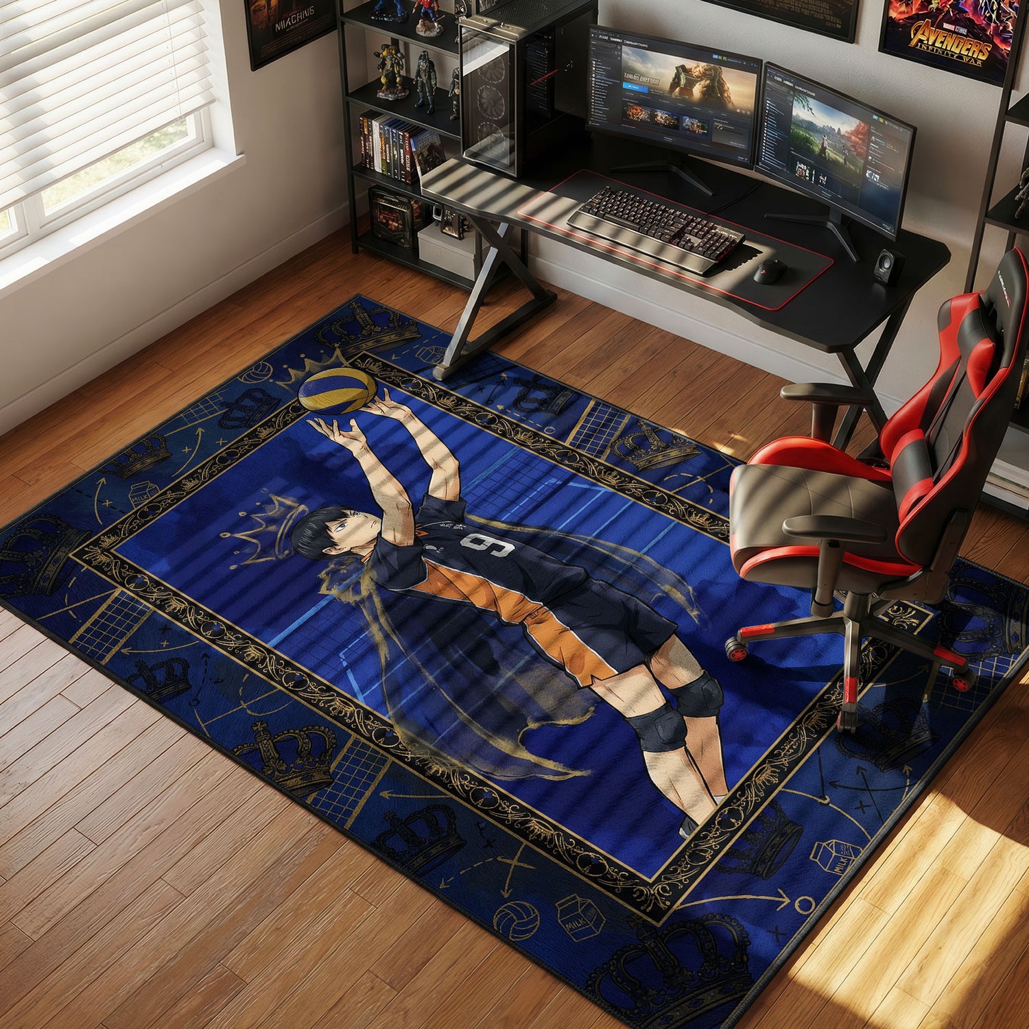 Kageyama King of the Court Rug - Haikyuu!! Chair Mat