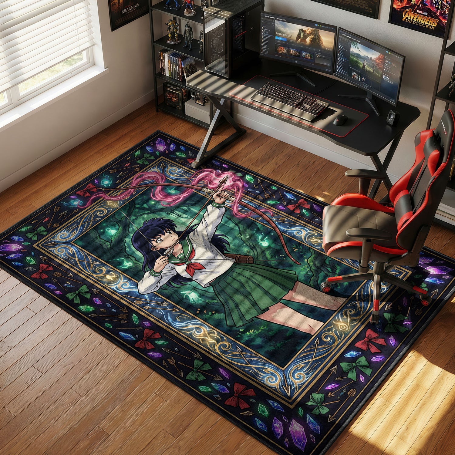 Kagome Higurashi Sacred Arrow Rug - Inuyasha Chair Mat