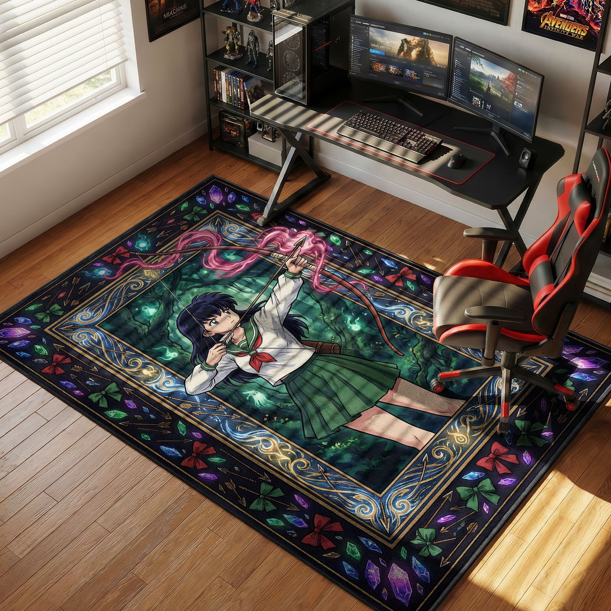 Kagome Higurashi Sacred Arrow Rug - Inuyasha Chair Mat