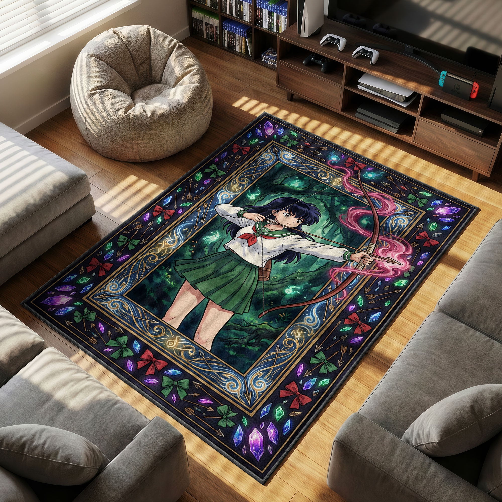 Kagome Higurashi Sacred Arrow Rug - Inuyasha Chair Mat