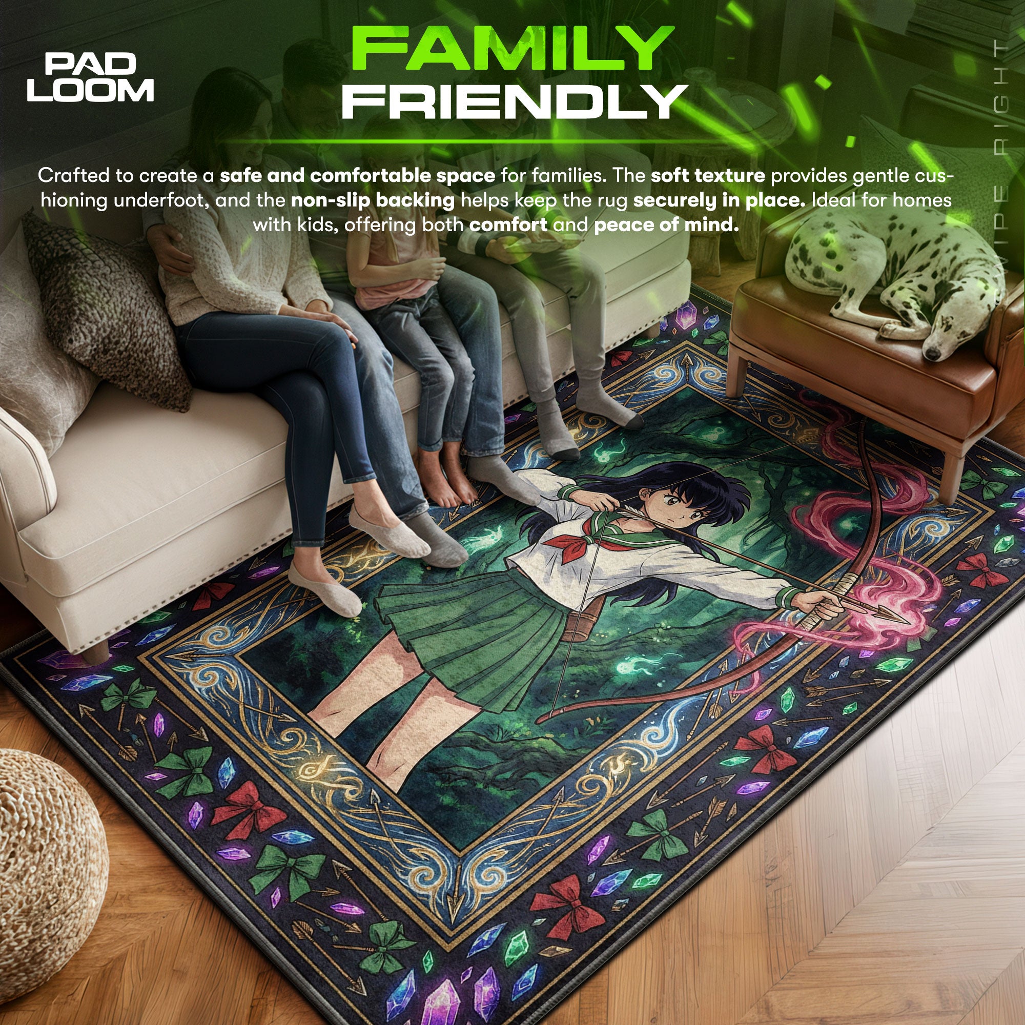 Kagome Higurashi Sacred Arrow Rug - Inuyasha Chair Mat