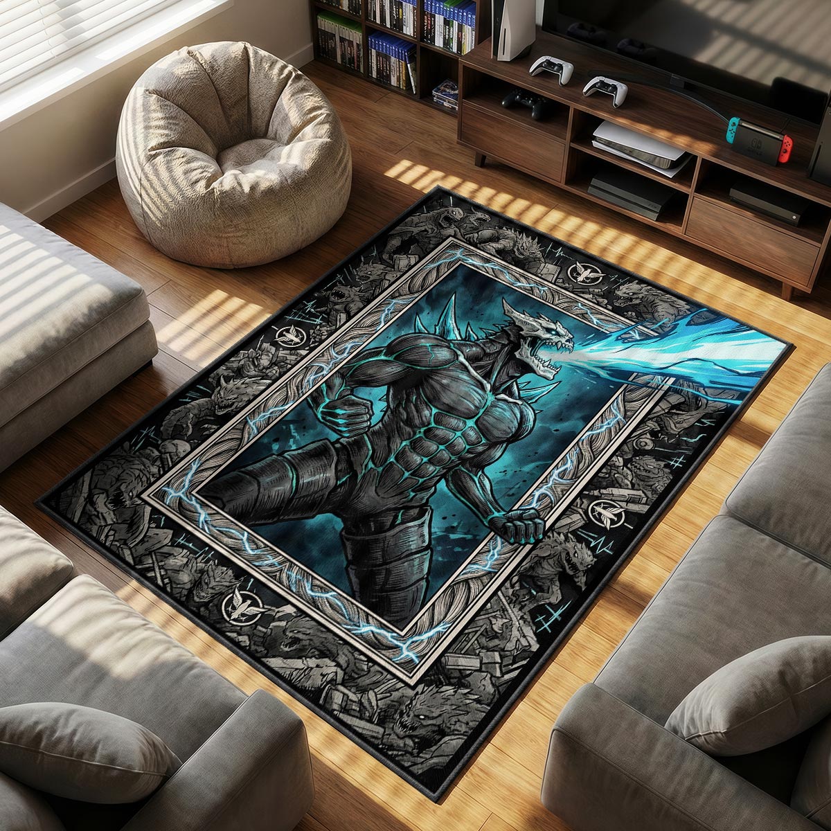 Kafka Hibino themed area rug for Kaiju fans