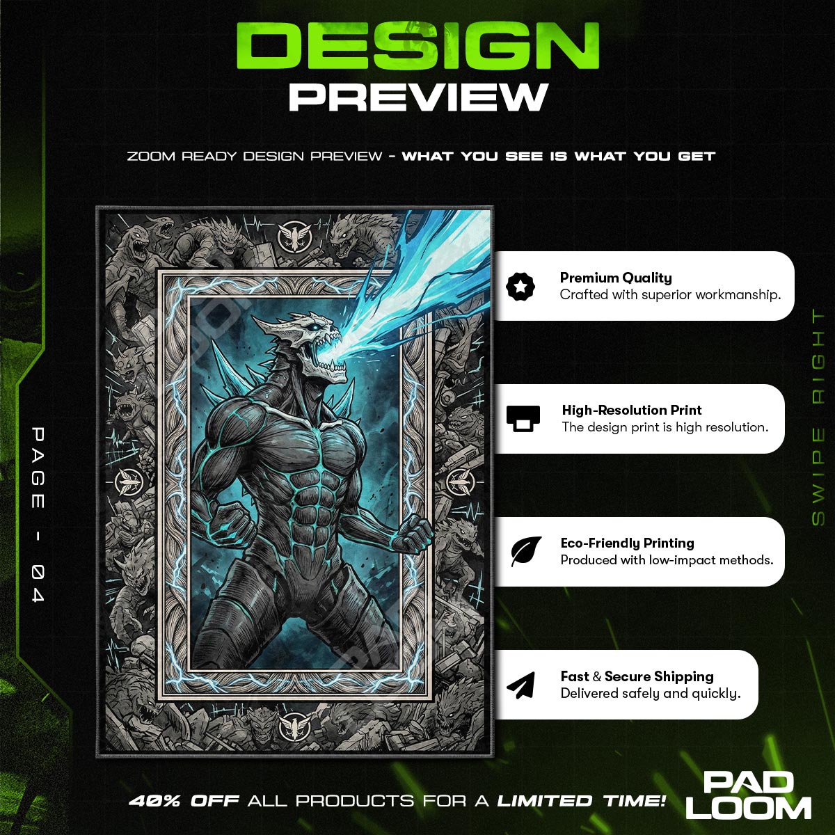 Chair character design printed on rug