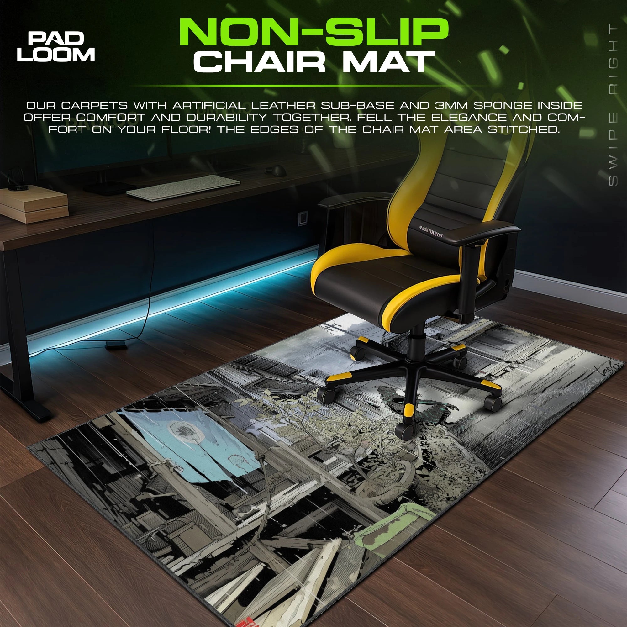 Kaiju No. 8 Rainy Alley Mouse Pad - Anime Desk Mat