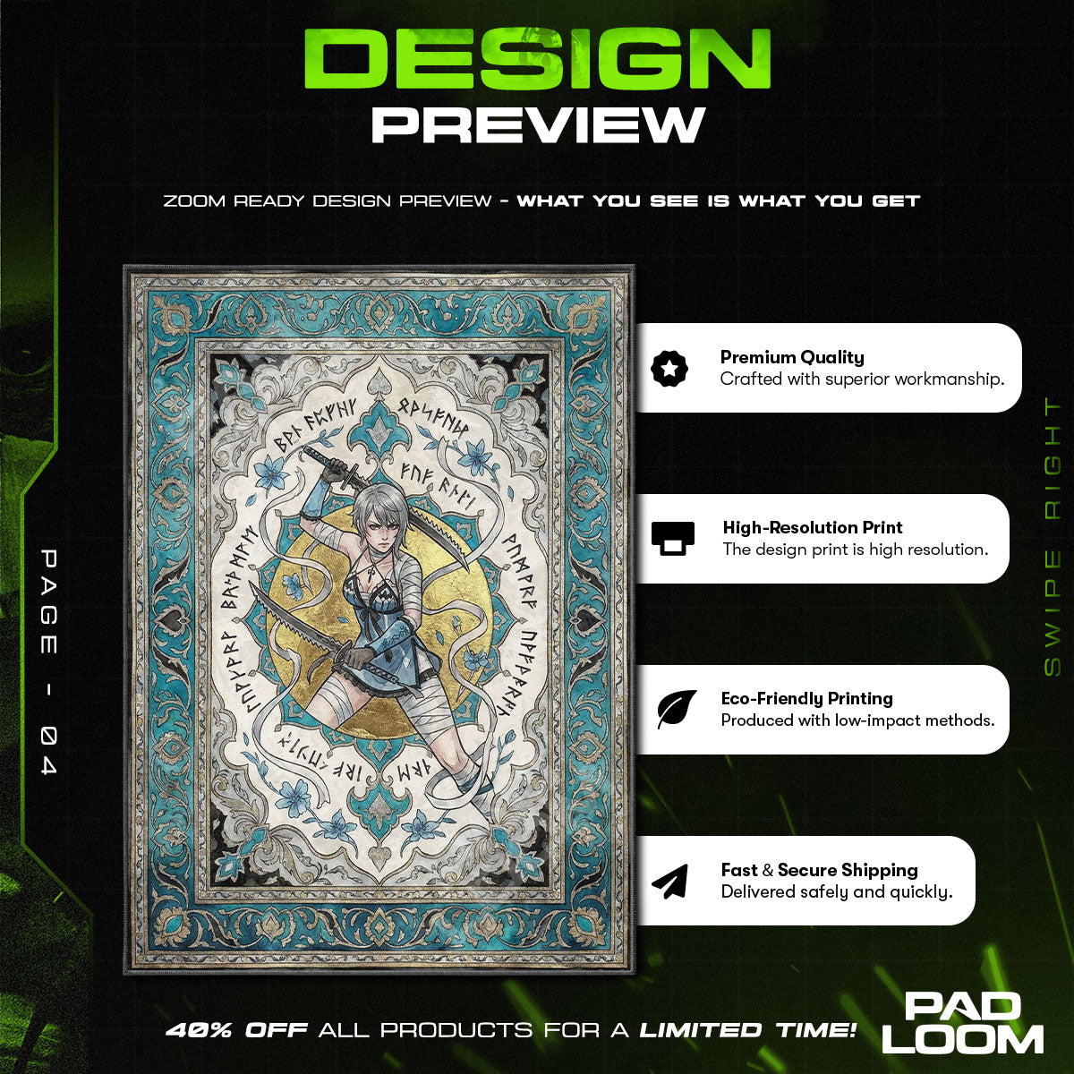 Kainé Mystic Blade Rug - Nier Replicant Chair Mat