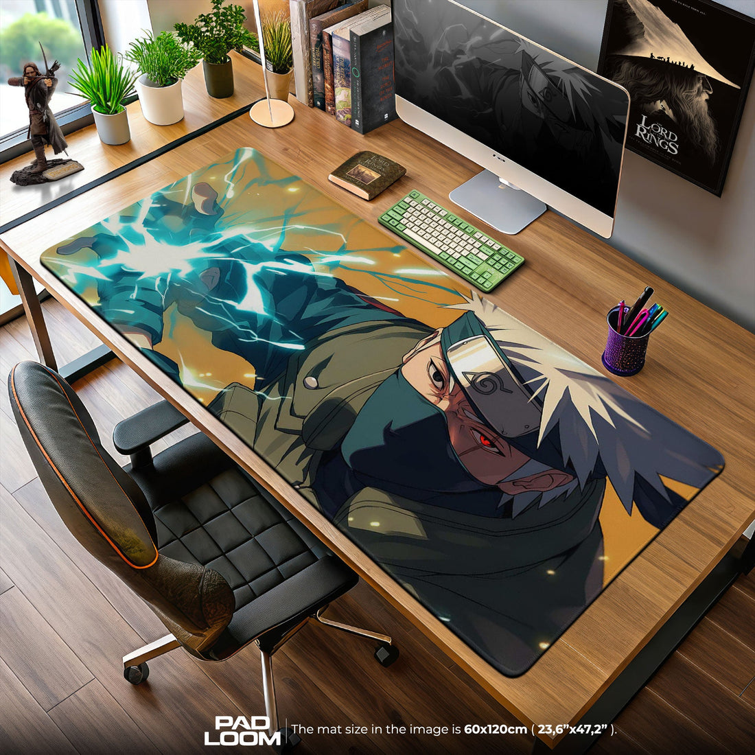 Kakashi Mouse Pad - Chidori Strike Anime Desk Mat Padloom