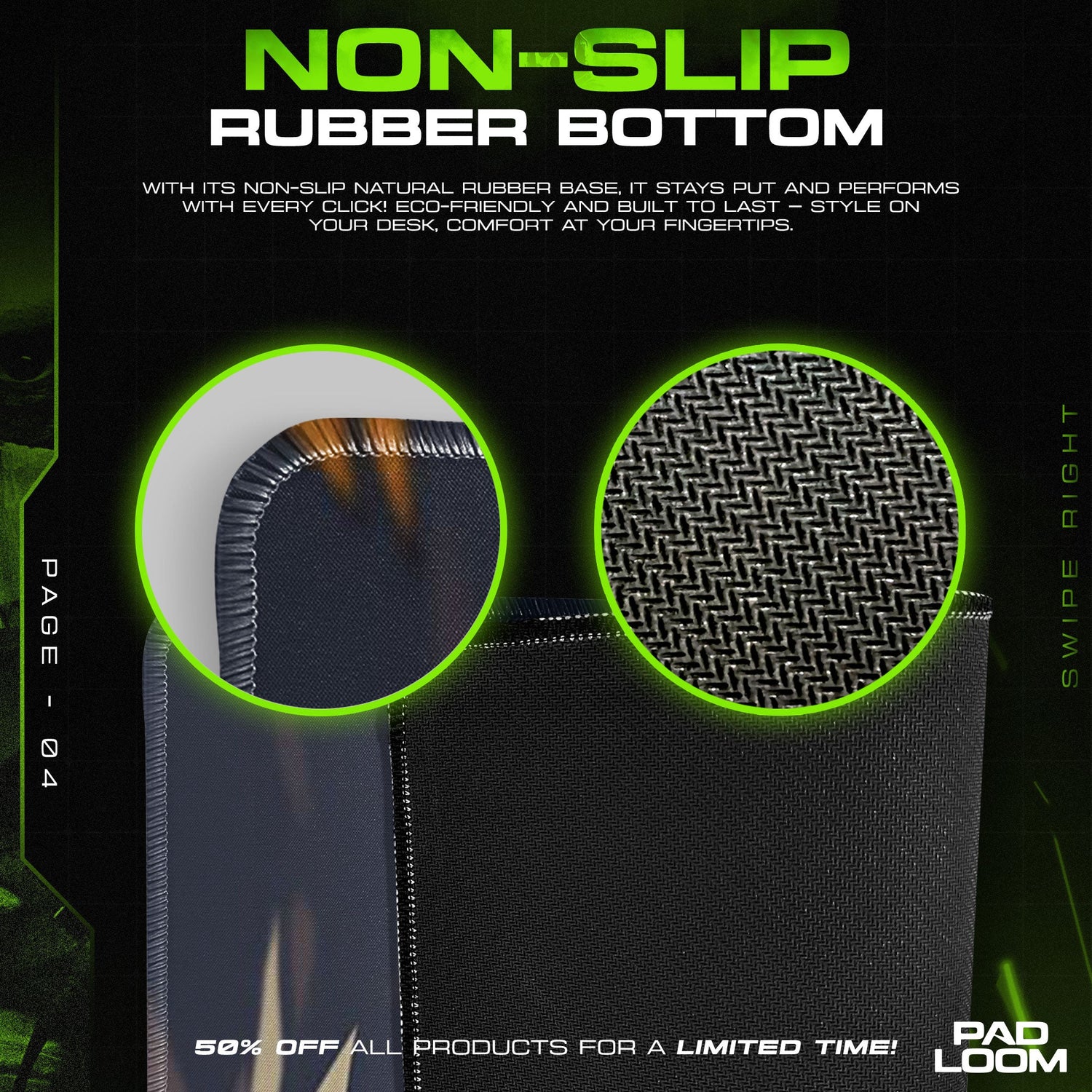 Kakashi Mouse Pad - Chidori Strike Anime Desk Mat Padloom