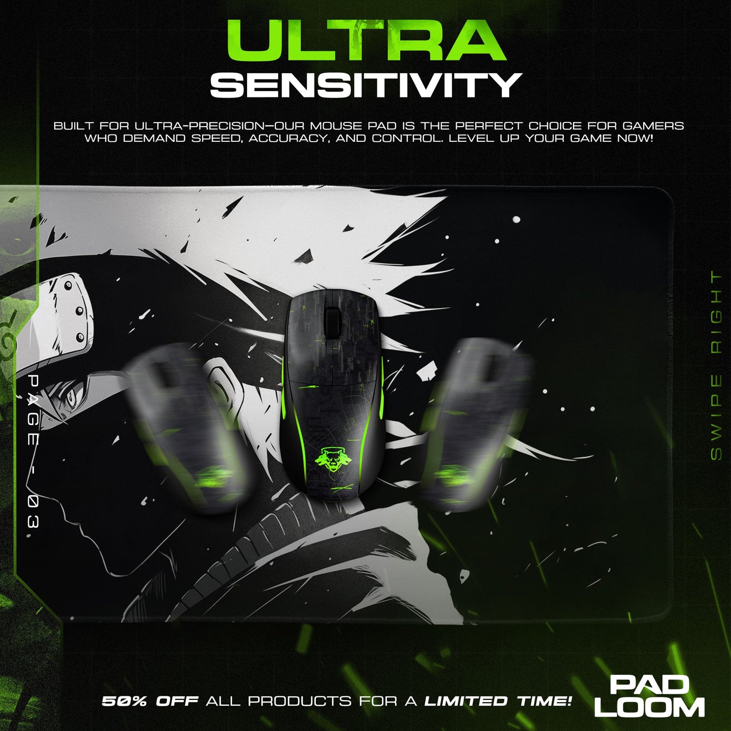 Kakashi Mouse Pad - Shadow Sensei Anime Desk Mat Padloom