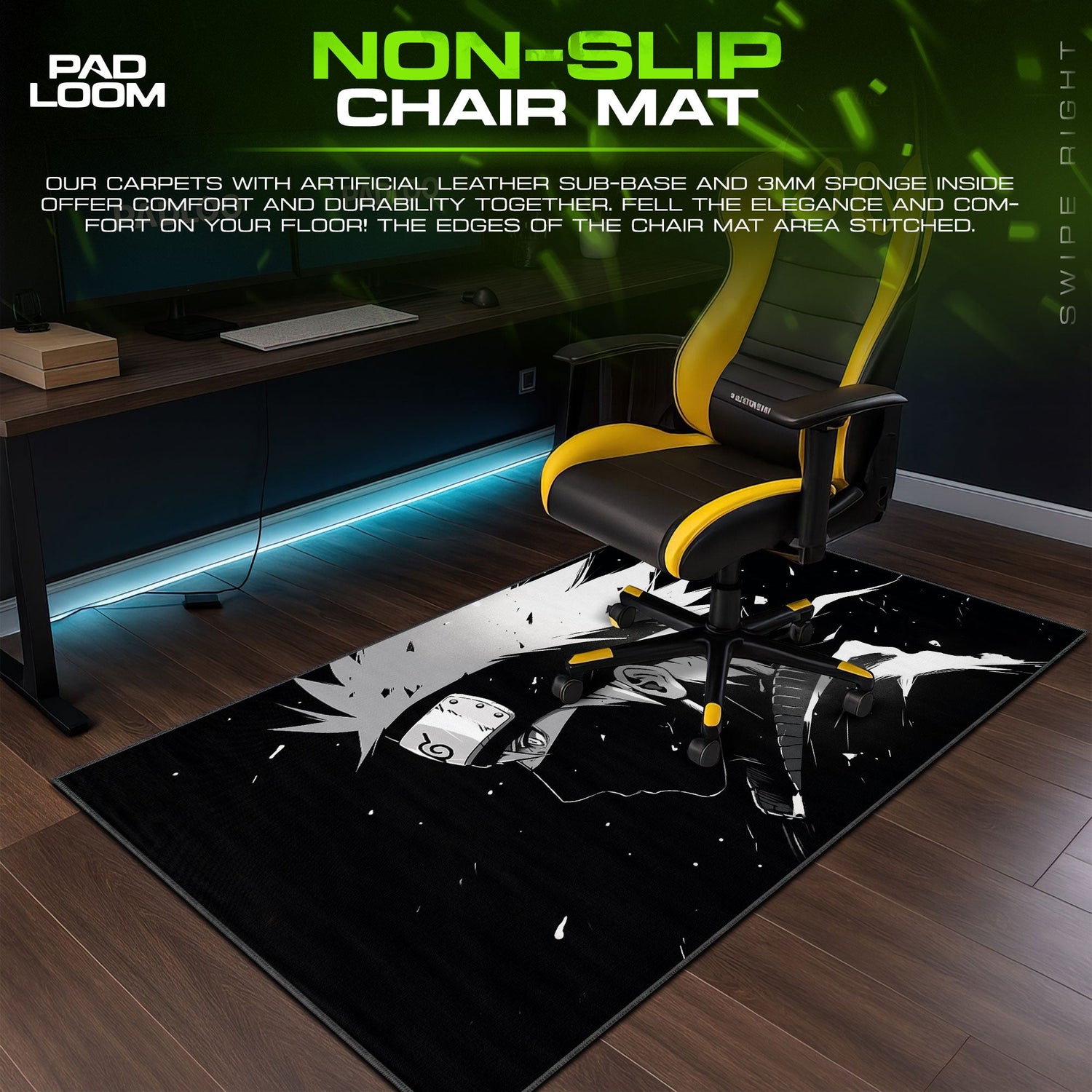 Kakashi Mouse Pad - Shadow Sensei Anime Desk Mat Padloom