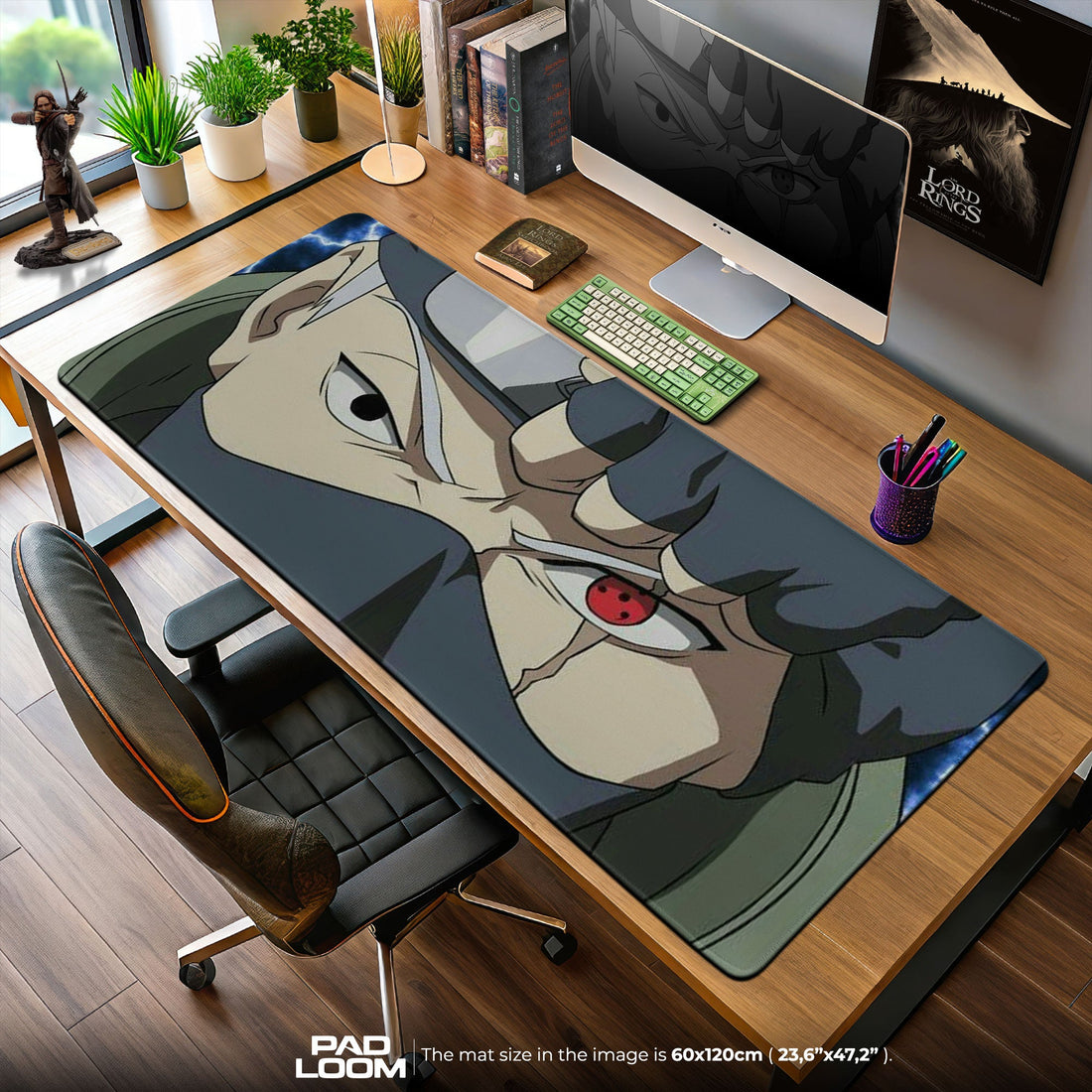 Kakashi Mouse Pad - Sharingan Focus Anime Desk Mat Padloom