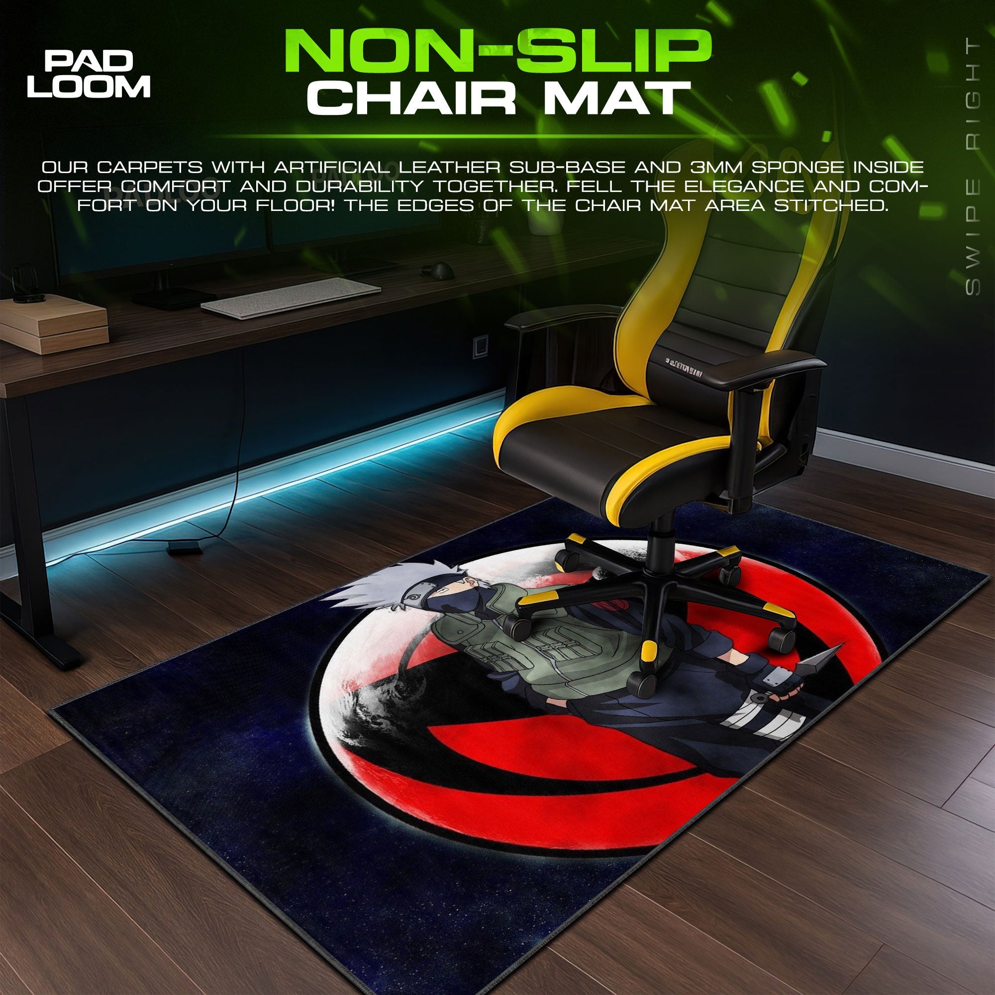 Kakashi Sharingan Mouse Pad - Shadow Ninja Anime Desk Mat Padloom