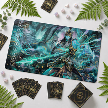 Kalista Spectre Riftbound TCG playmat – zone-free full-art League of Legends game mat