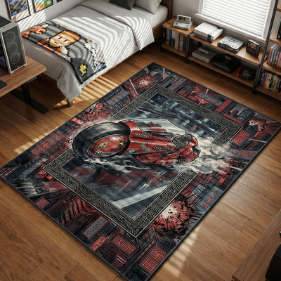 Kaneda Cyberpunk Bike Rug - Akira Chair Mat