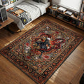 Kaneki Ken crouching in battle pose with red kagune and spider lilies area rug and floor mat
