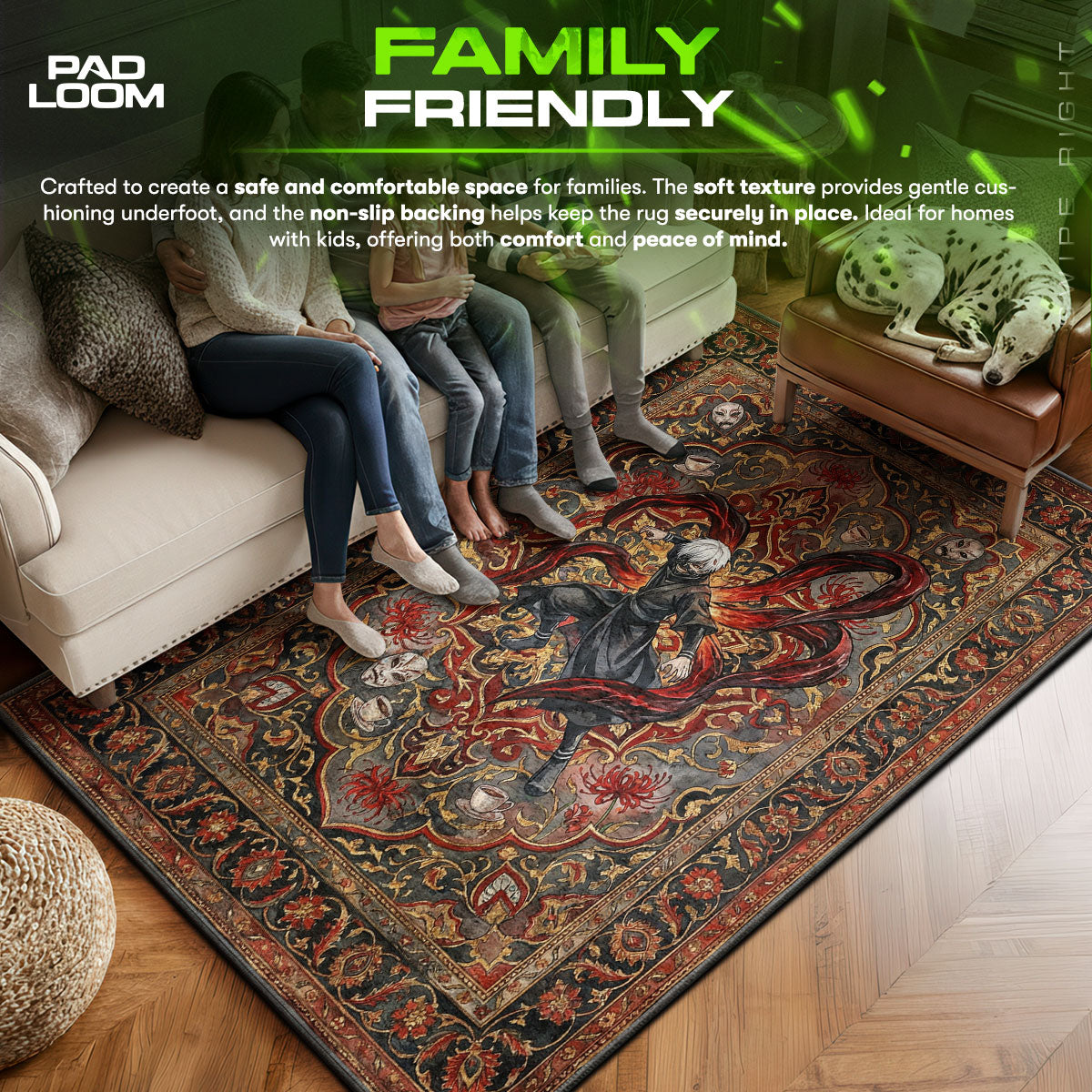 Kaneki Ken Kagune Attack Rug - Tokyo Ghoul Chair Mat