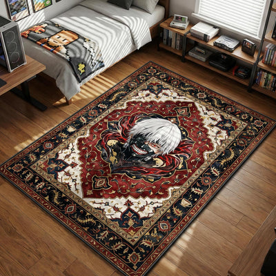 Kaneki Ken Mask Portrait Rug - Tokyo Ghoul Chair Mat