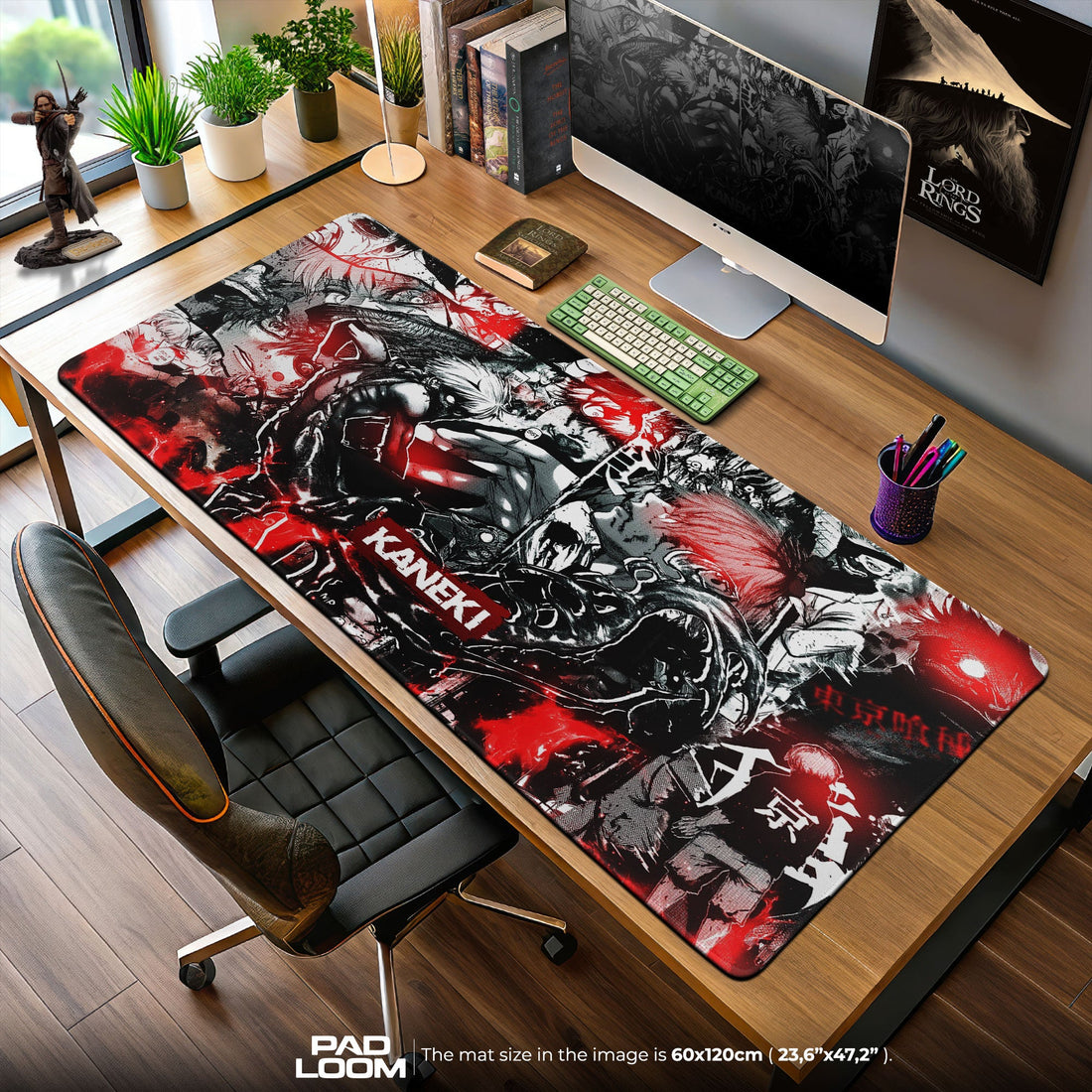 Kaneki Mouse Pad - Blood Reign Anime Desk Mat Padloom
