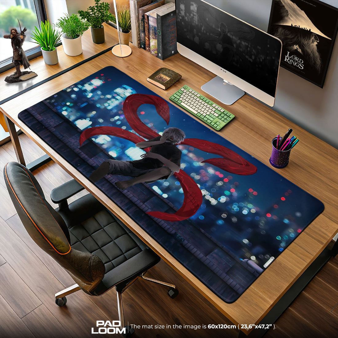 Kaneki Mouse Pad - Crimson Ghoul Anime Desk Mat Padloom