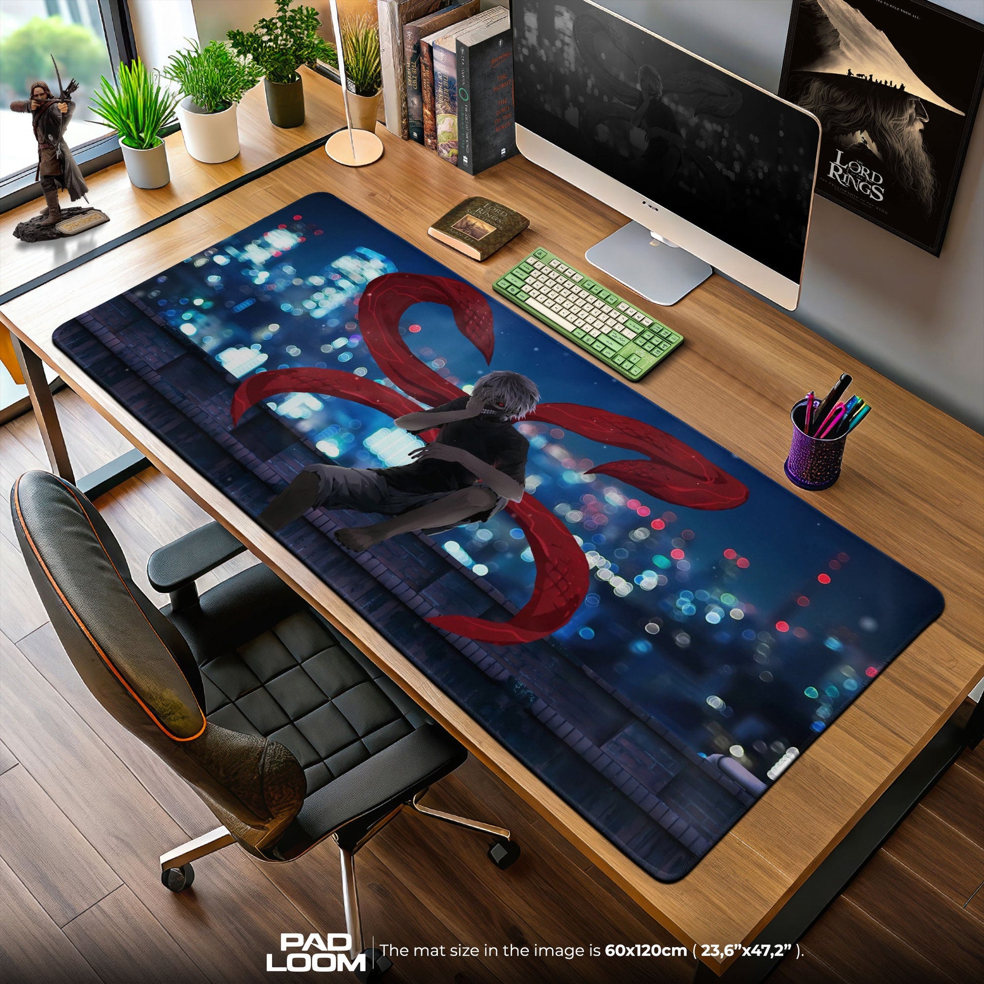 Kaneki Mouse Pad - Crimson Ghoul Anime Desk Mat Padloom