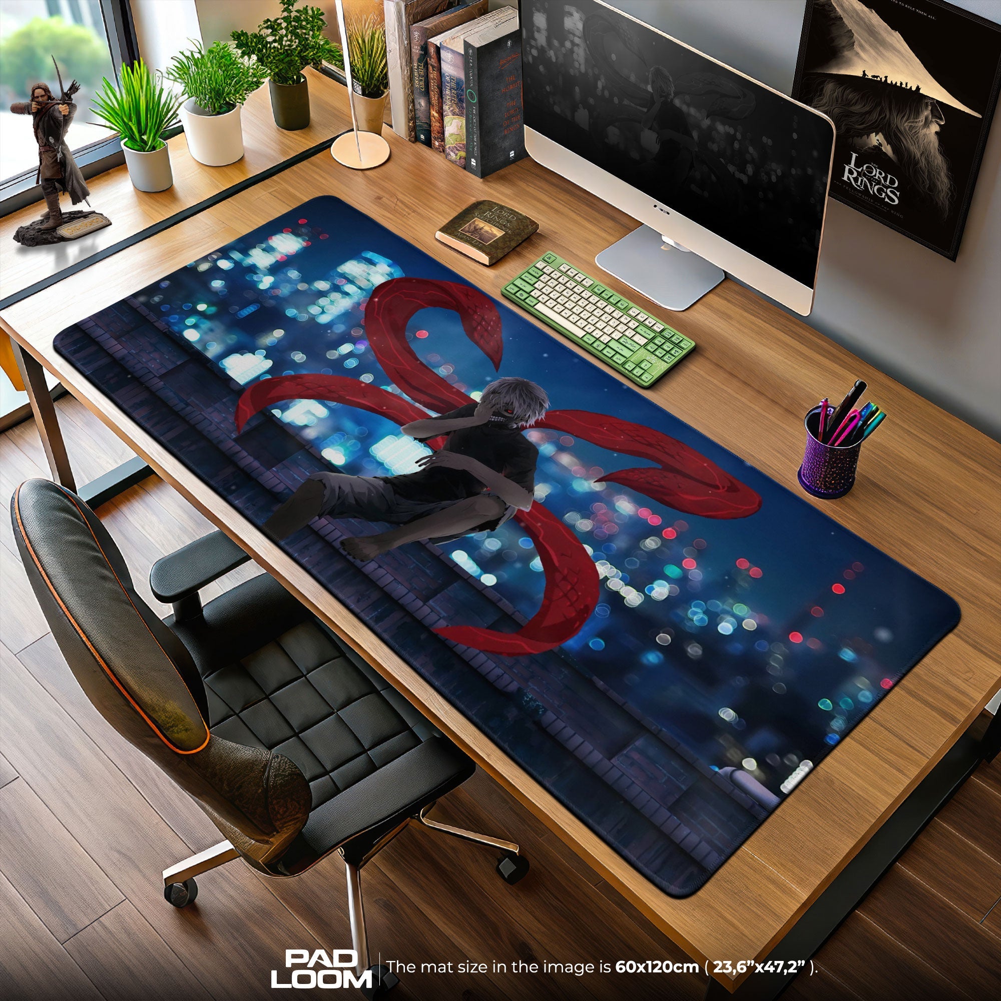 Kaneki Mouse Pad - Crimson Ghoul Anime Desk Mat Padloom