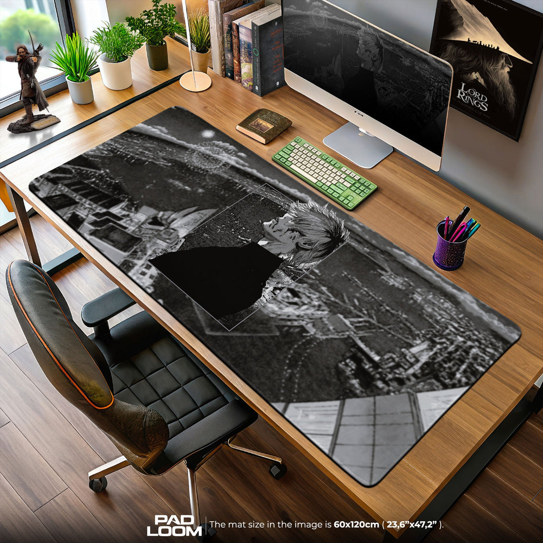 Kaneki Mouse Pad - Monochrome Resolve Anime Desk Mat Padloom