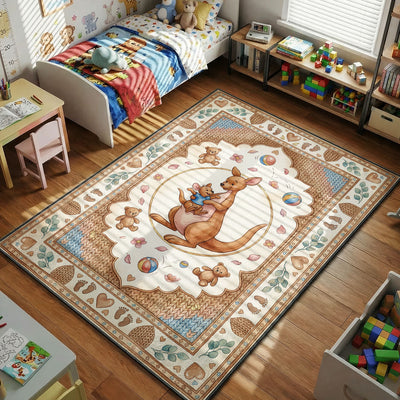 Kangaroo Mother Baby Rug - Kids Floor Mat