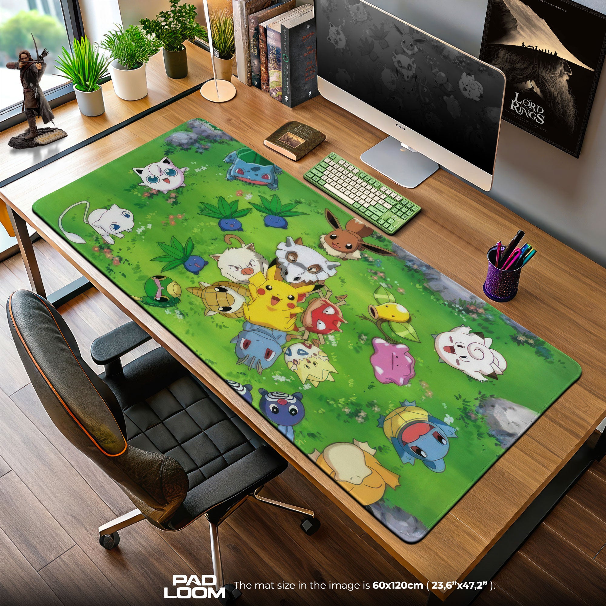 Kanto Friends Mouse Pad, Pokémon Meadow Desk Mat