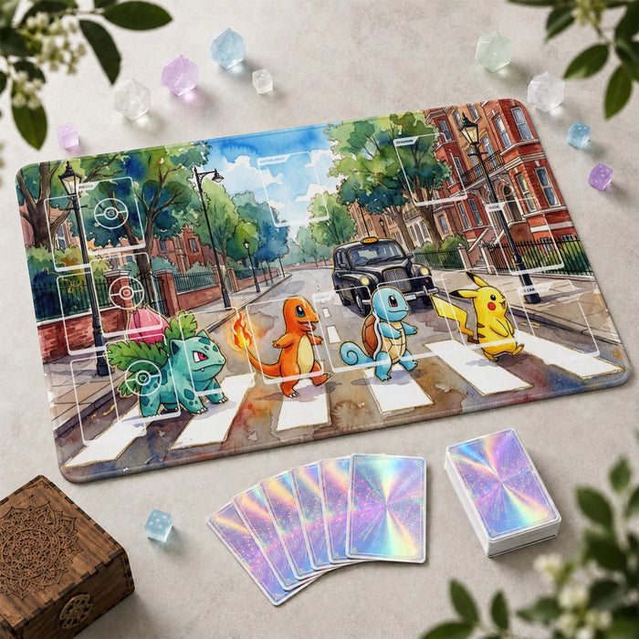 Kanto Starters Crossing Playmat - Pokemon Mat