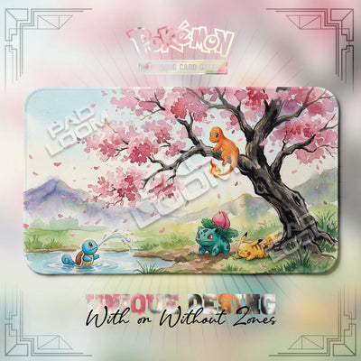 Kanto Starters Sakura Spielmatte - Pokémon TCG-Matte