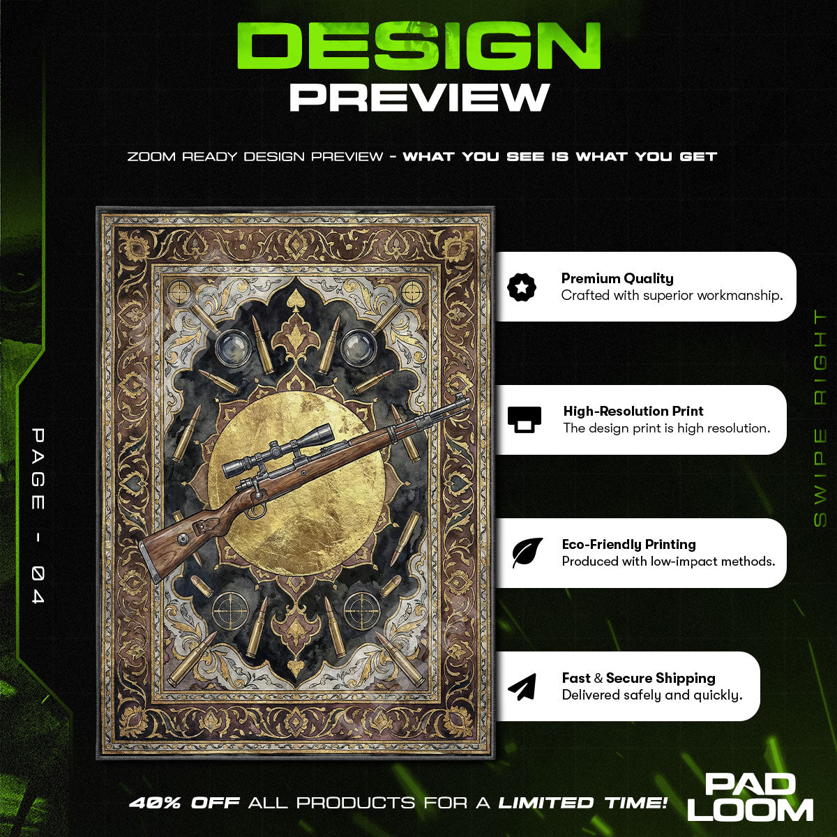 Kar98k Scharfschützen-Teppich - PUBG Stuhlmatte