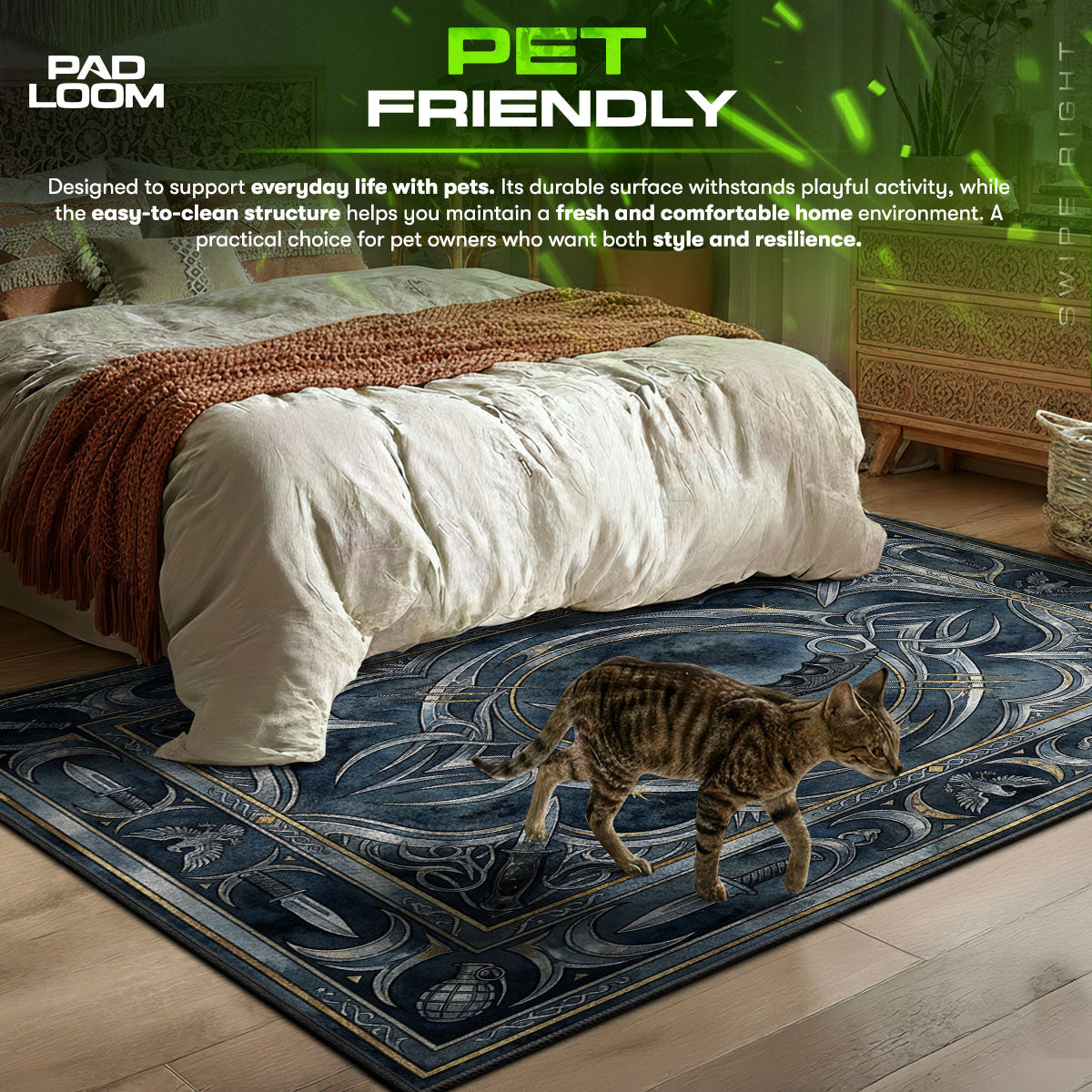 Karambit Blue Steel Rug - CS2 Chair Mat