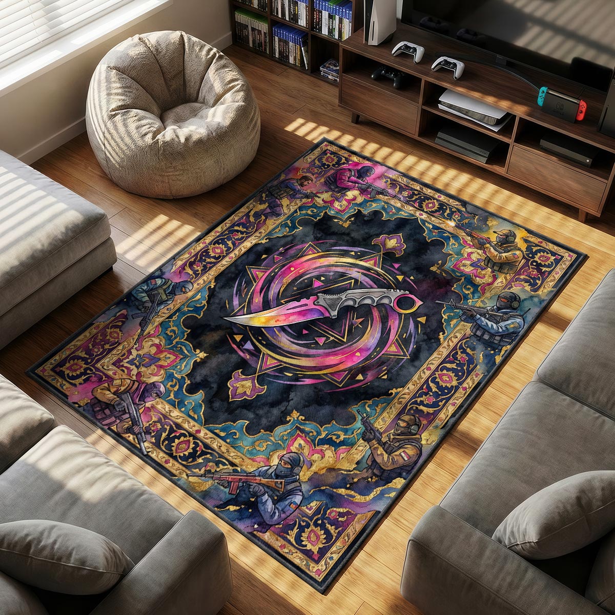 Karambit Verblassender Hautteppich - CS2 Stuhlmatte