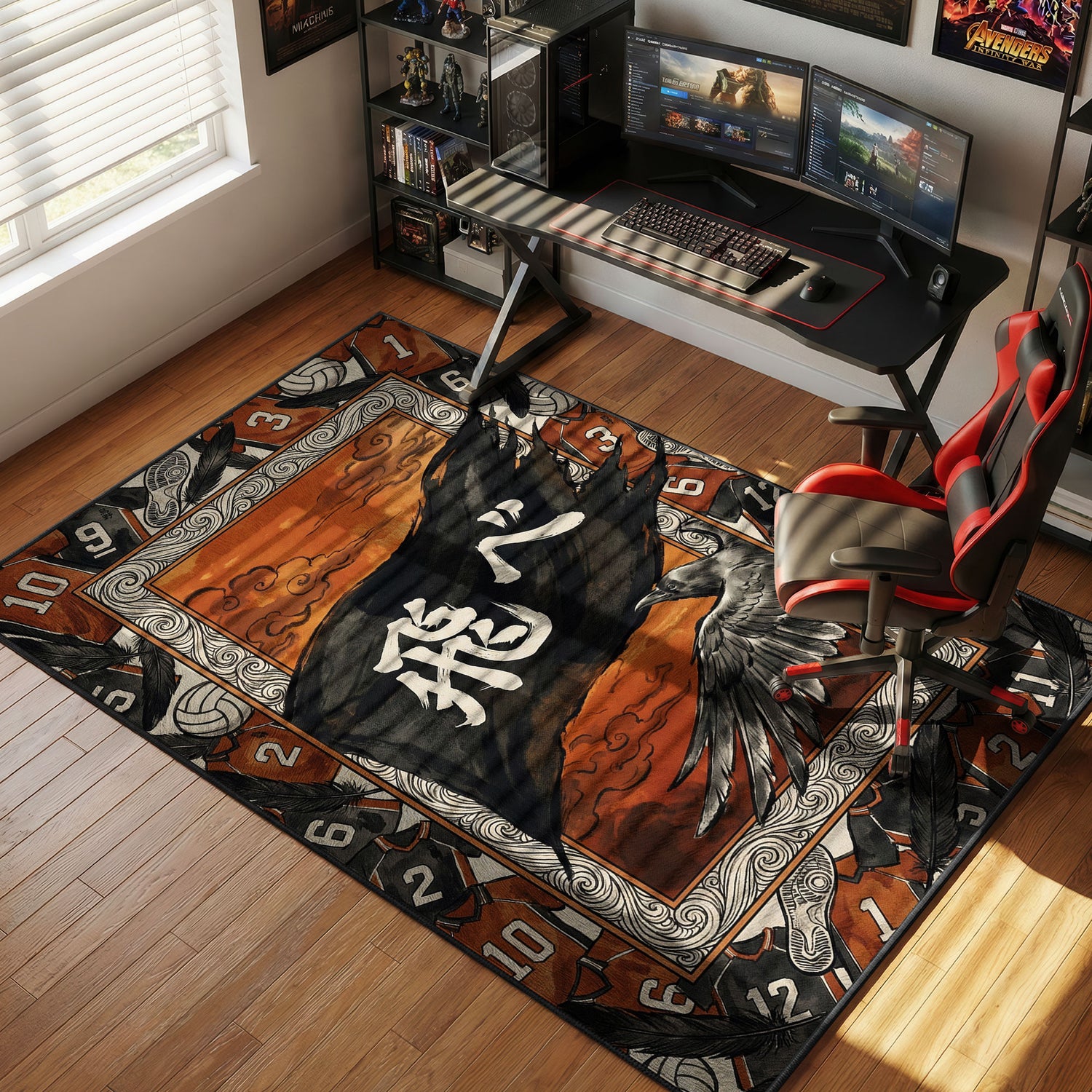 Karasuno Fly High Banner Rug - Haikyuu!! Chair Mat