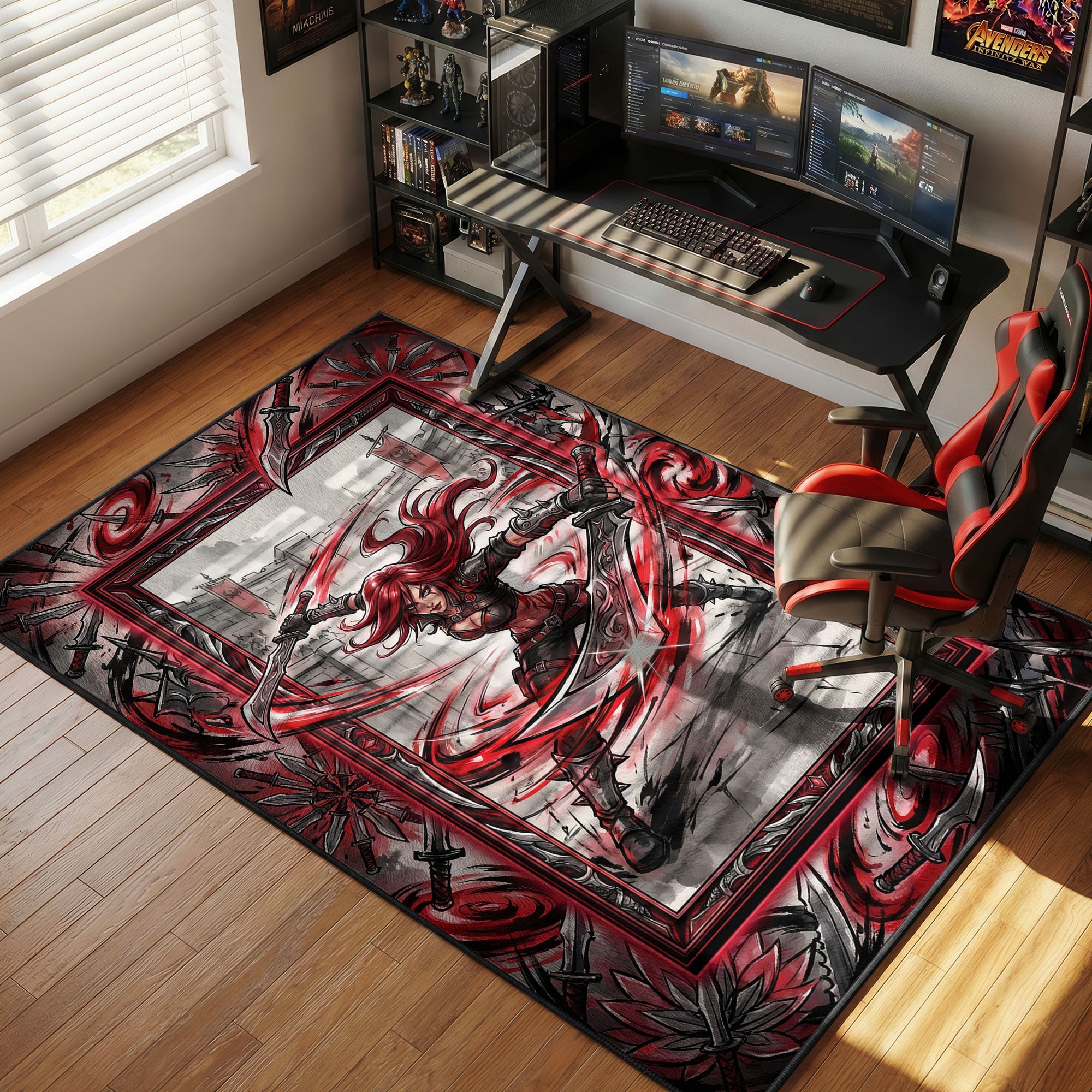 Katarina Death Lotus League Legends Chair rug — main product view