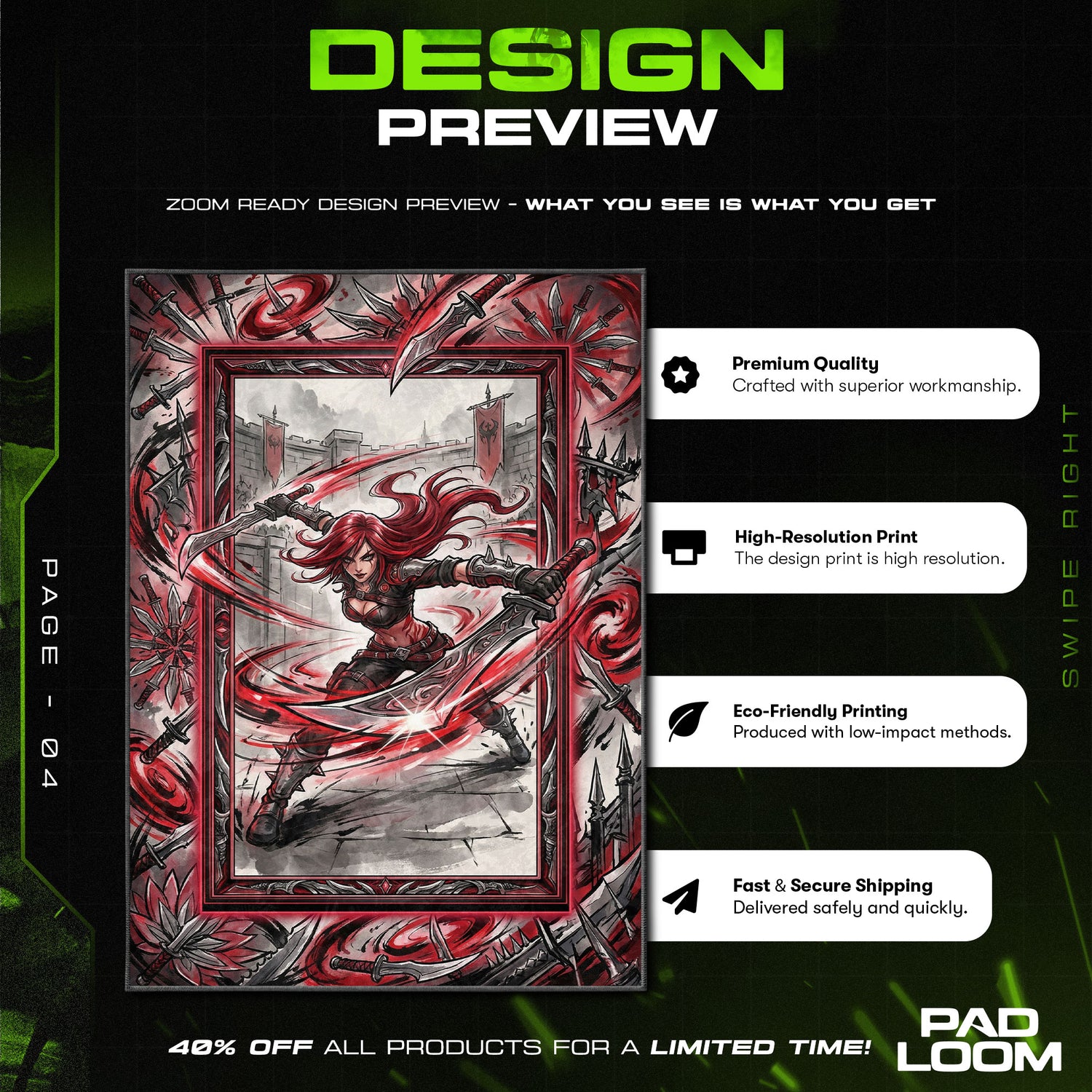 Chair character design printed on rug