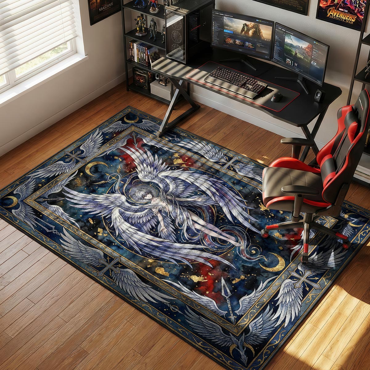 Kaworu Nagisa Himmlische Flügel Teppich - Evangelion Stuhlunterlage