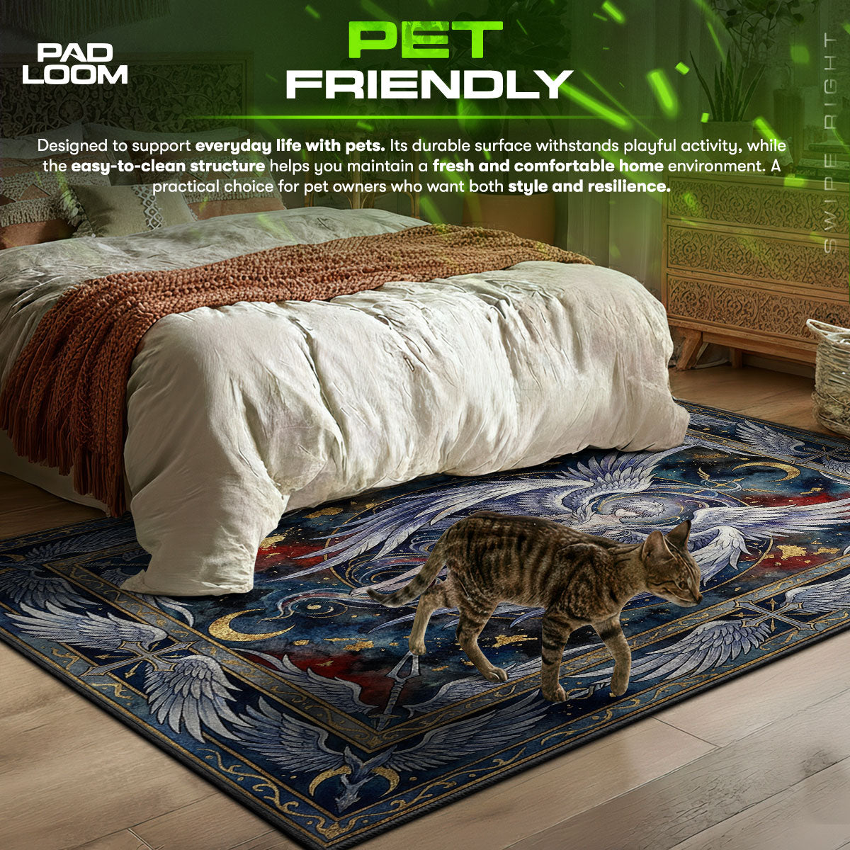 Kaworu Nagisa Himmlische Flügel Teppich - Evangelion Stuhlunterlage