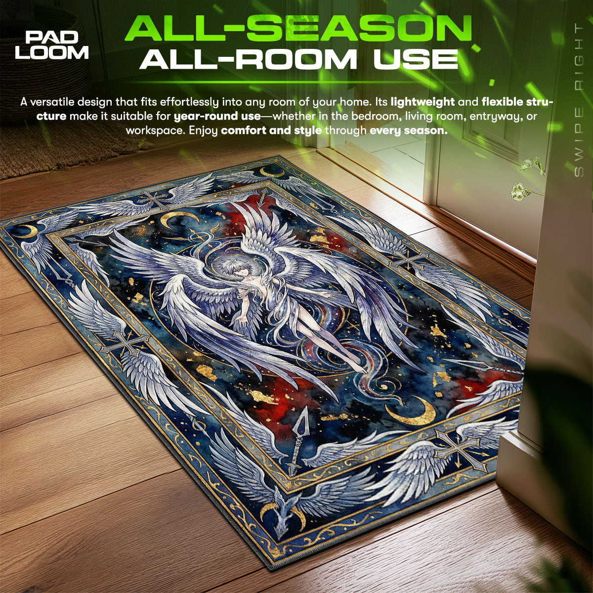 Kaworu Nagisa Himmlische Flügel Teppich - Evangelion Stuhlunterlage