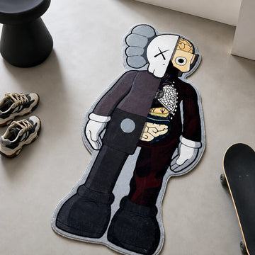 KAWS Anatomy Rug - Shaped Man Cave Area Rug