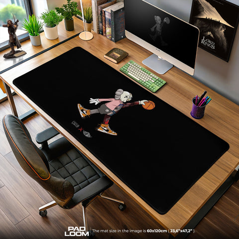 Kaws Basketball Mouse Pad, Street Art Gamer Desk Mat Padloom