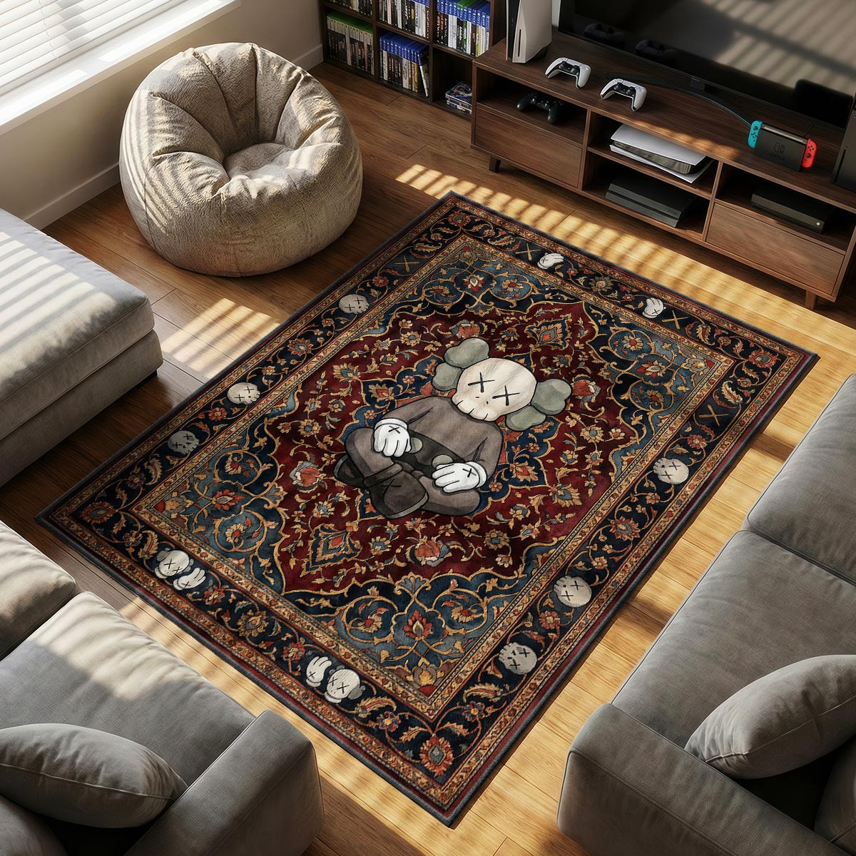 KAWS Companion Persian Rug - Streetwear Floor Mat