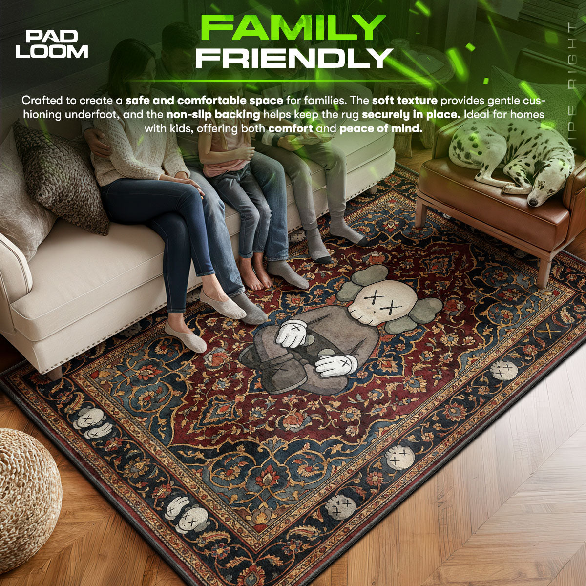 KAWS Companion Persian Rug - Streetwear Floor Mat