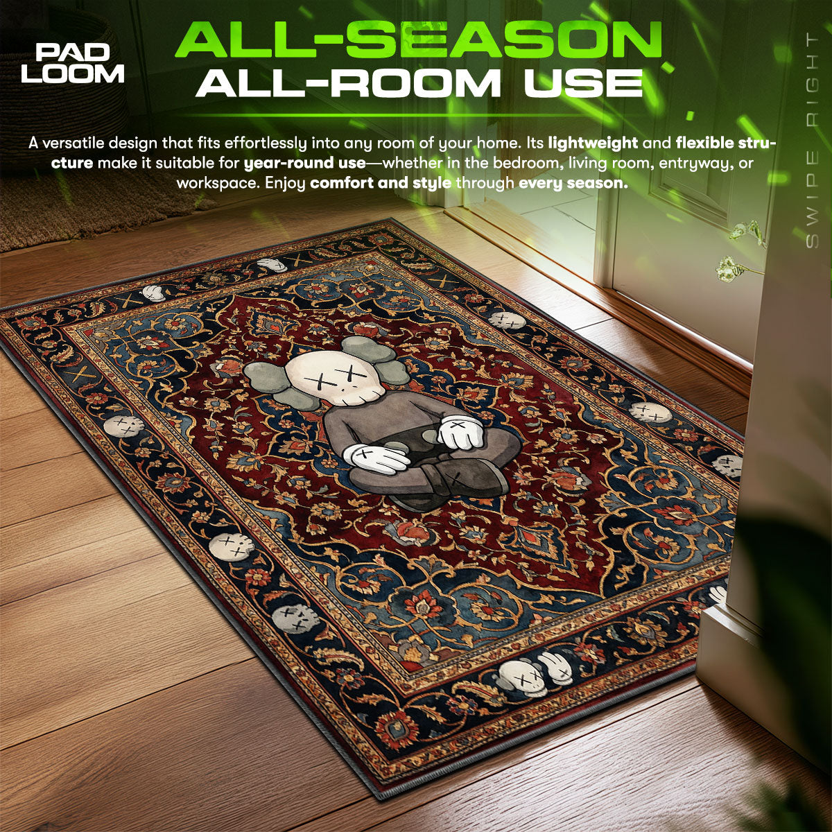 KAWS Companion Persian Rug - Streetwear Floor Mat