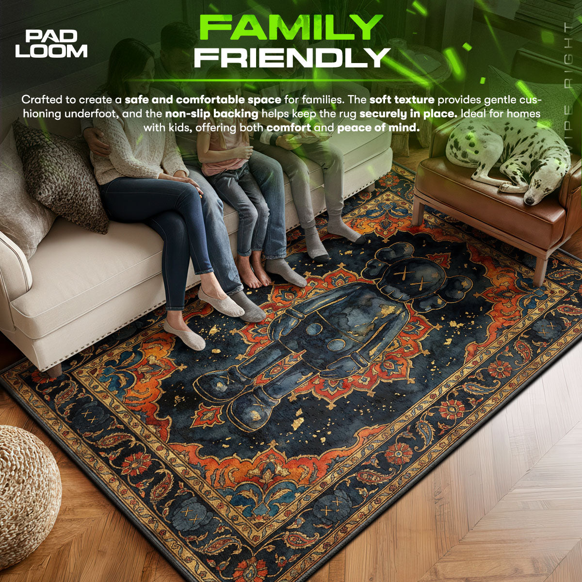 KAWS Dark Companion Persian Rug - Hypebeast Floor Mat