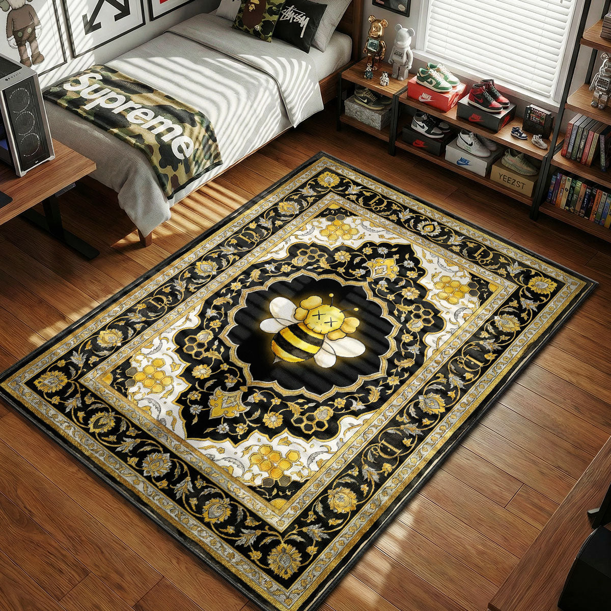 KAWS Dior Bee Persian Rug - Hypebeast Floor Mat – Padloom
