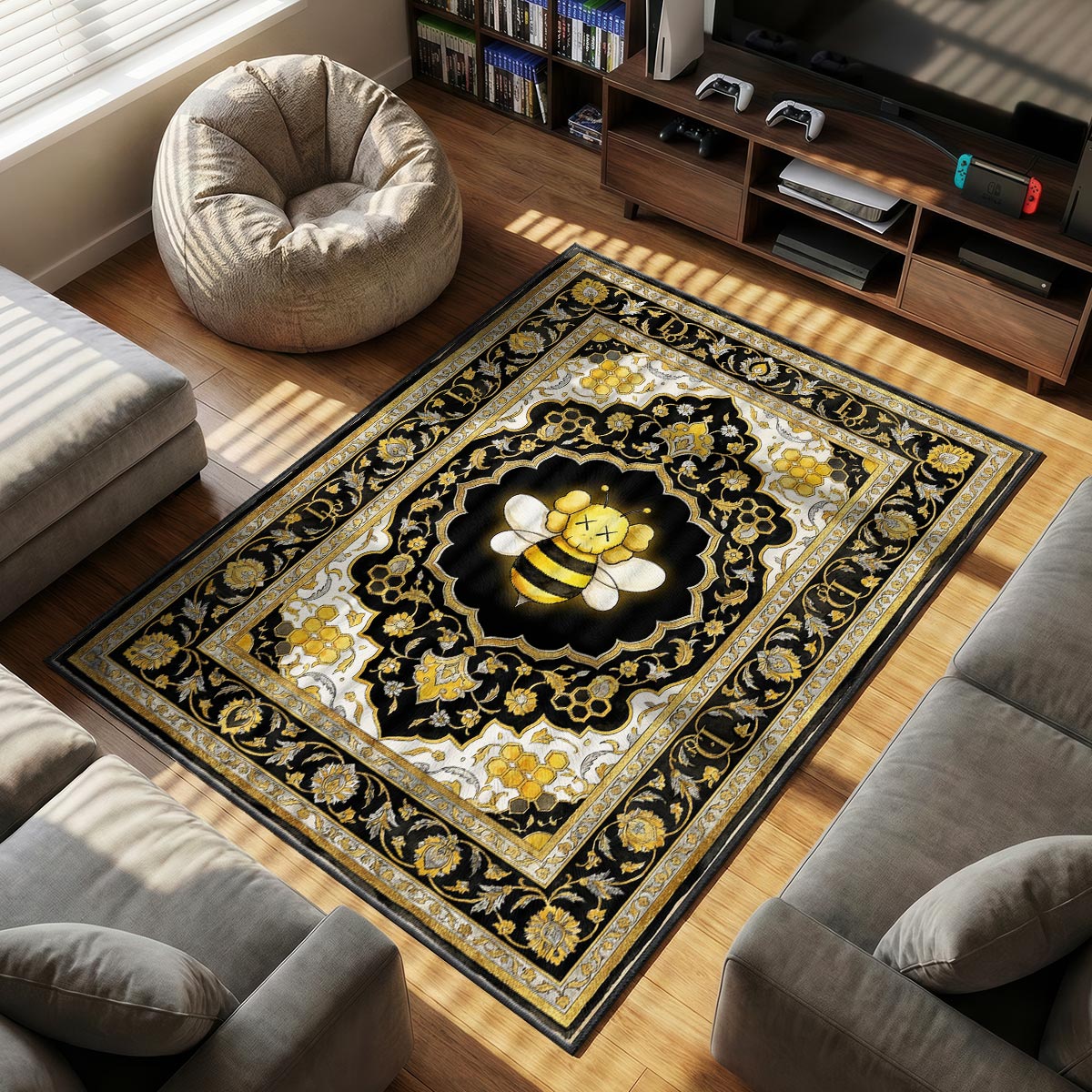 KAWS Dior Bee Persian Rug - Hypebeast Floor Mat